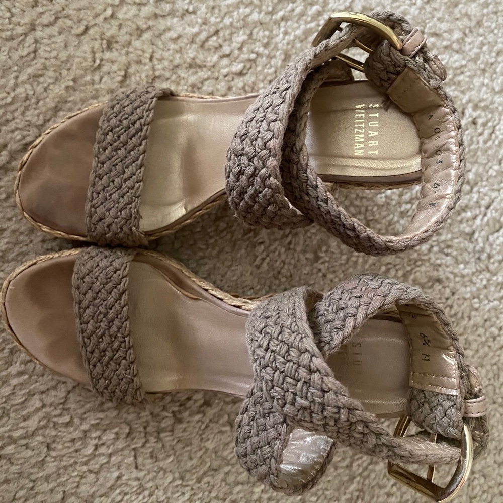 Stuart Weizmann Alex Wedge Espadrille 6.5 swamp